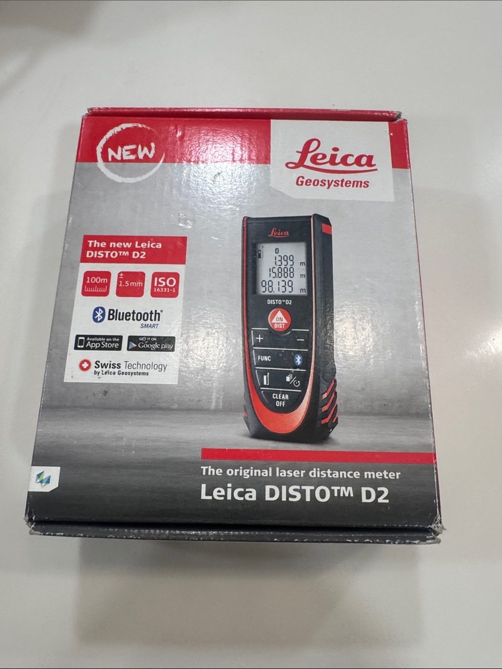Leica DISTO D2 Laser Distance Meter - 330ft / 100m Bluetooth NWT